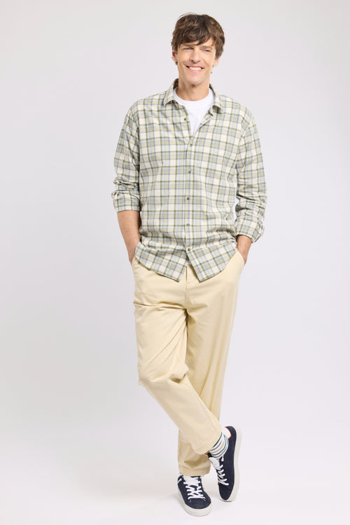 Checked shirt - cotton and linen - Armor-lux - 3