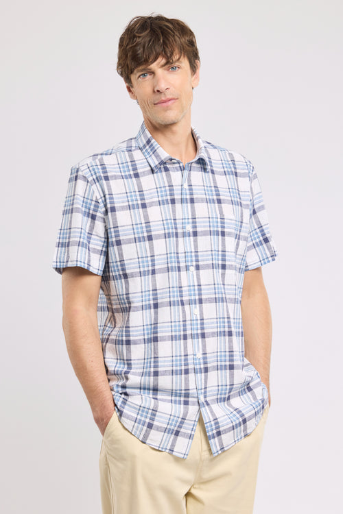 Chemise Manches Courtes Coupe Cintrée Bleu Mexx Homme - 2259843-bleu00 Chemise Manches Courtes Coupe Cintrée Bleu Mexx Homme - 2259843-bleu00