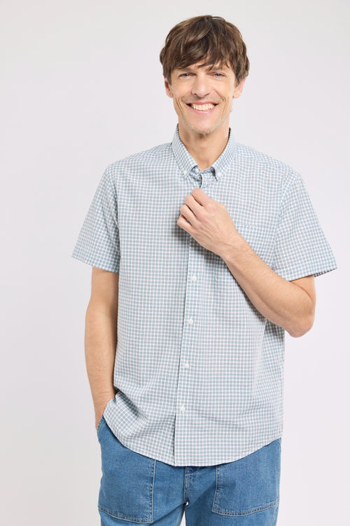 Chemise petits carreaux - coton et lyocel - Armor-lux - 1