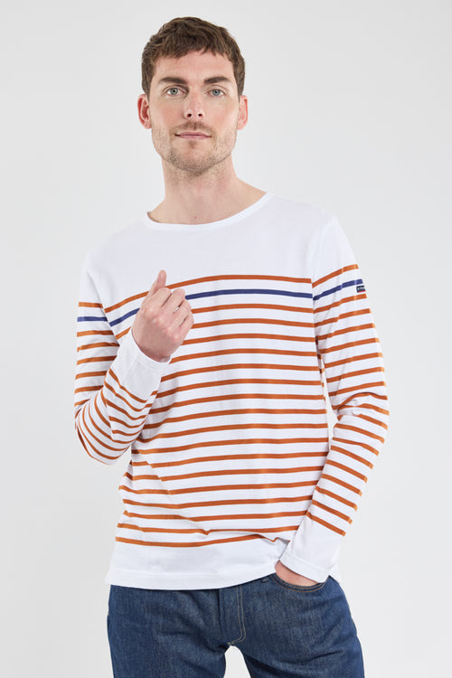 Long-sleeved Breton striped shirt - thick cotton - Armor-lux - 1