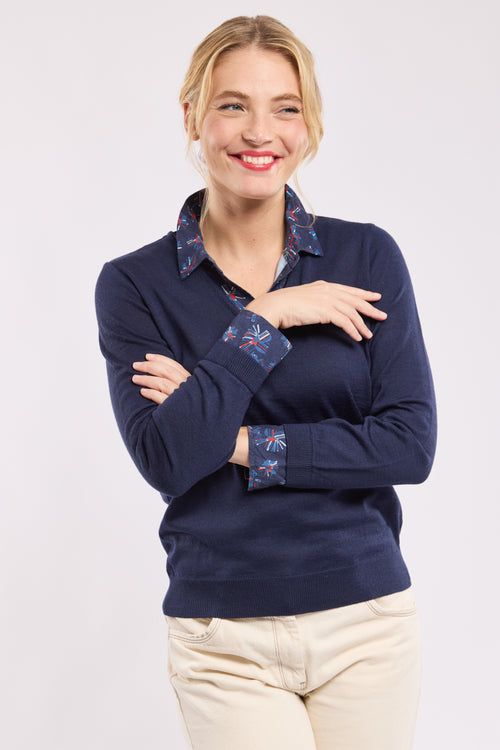 Pullover mit Trompe-l