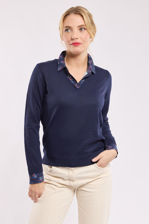 Pullover mit Trompe-l