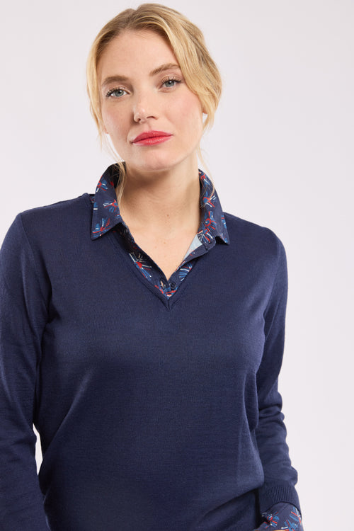 Pullover mit Trompe-l