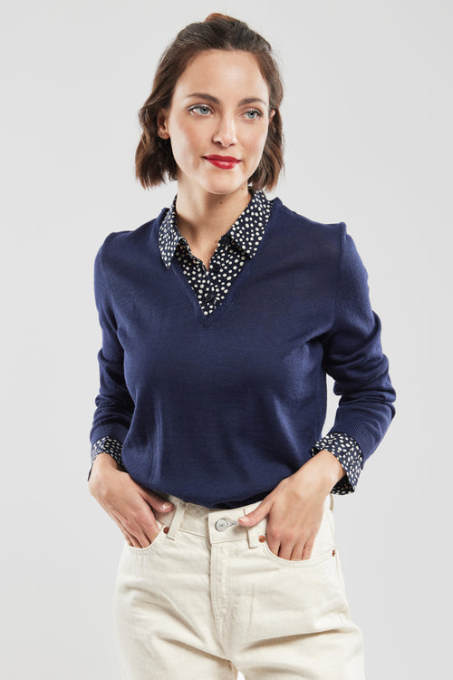 Pullover mit Trompe-l