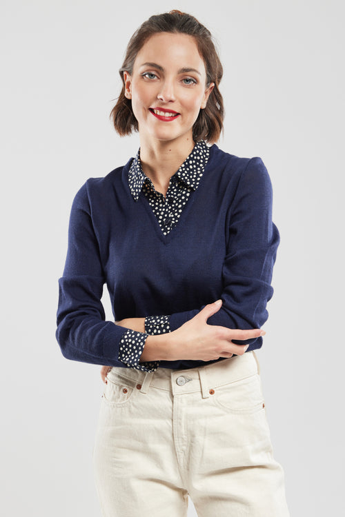 Pullover mit Trompe-l