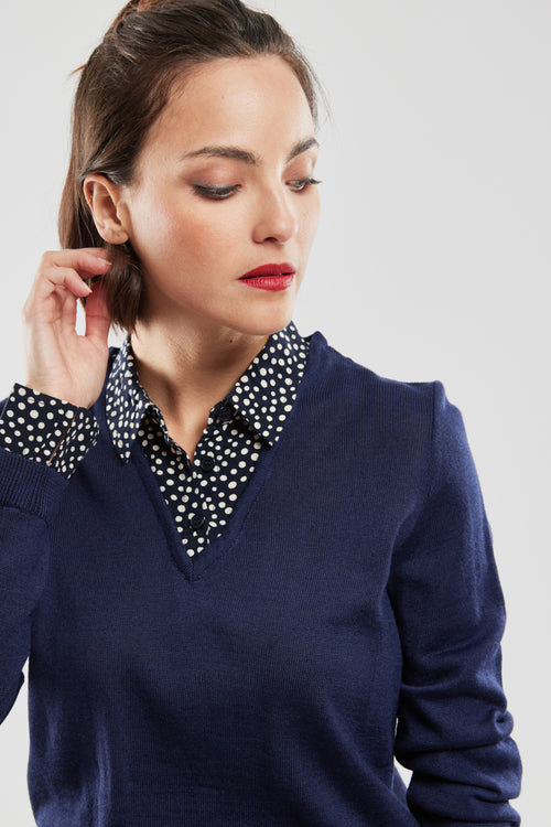 Pullover mit Trompe-l