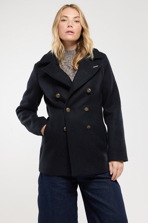 ‘Pointe du Raz’ pea coat - wool cloth - Armor-lux - 6