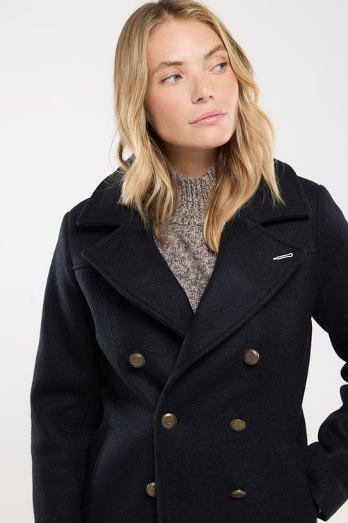 ‘Pointe du Raz’ pea coat - wool cloth - Armor-lux - 4