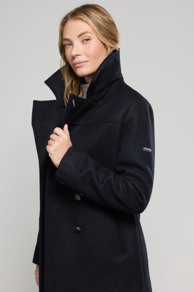 Hooded Parka - wool - Men - Rich Navy – Armor-lux