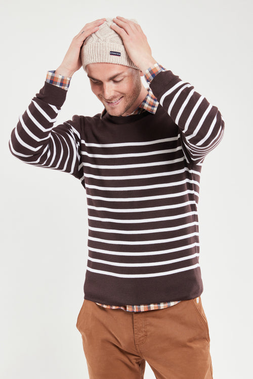 Pull marin rayé Goulenez - laine mérinos - Armor-lux - 1