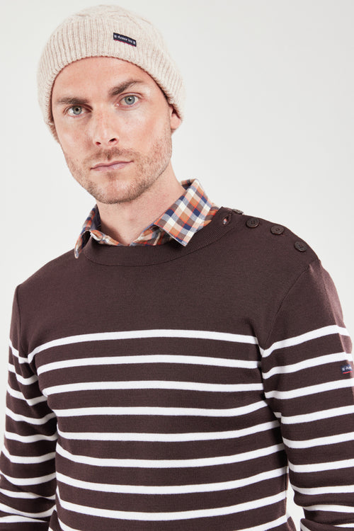 Pull marin rayé Goulenez - laine mérinos - Armor-lux - 2