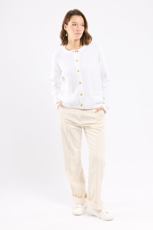 Textured knit cardigan - cotton - Armor-lux - 4