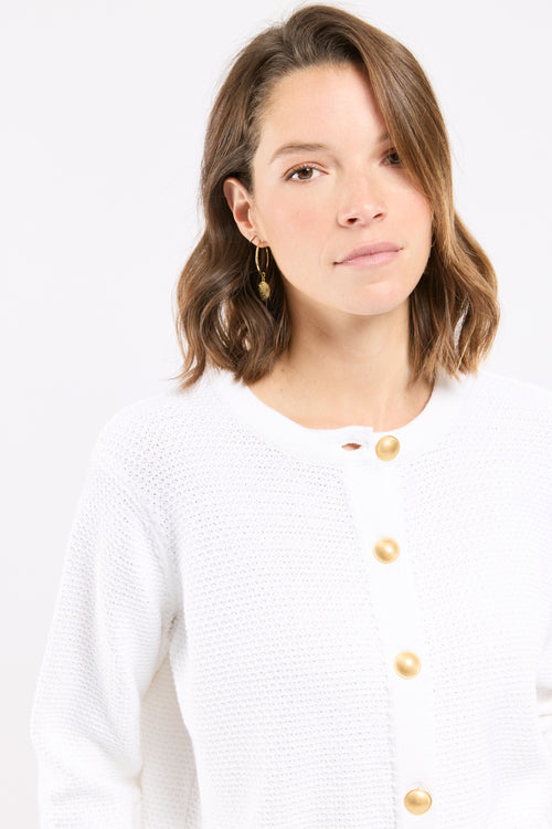 Textured knit cardigan - cotton - Armor-lux - 2
