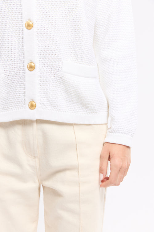 Textured knit cardigan - cotton - Armor-lux - 3