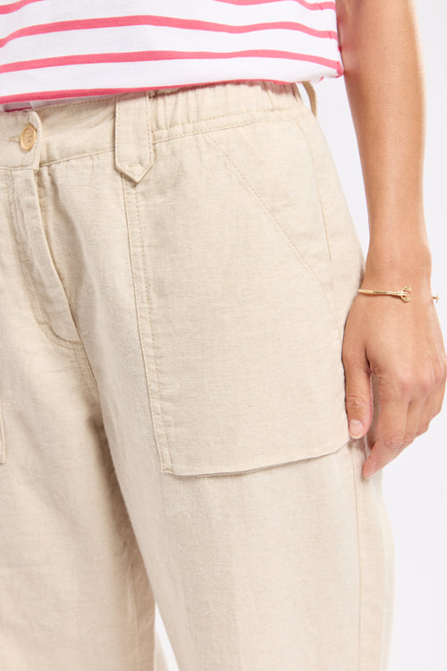 Pantalon taille élastique - coton et lin - Armor-lux - 2