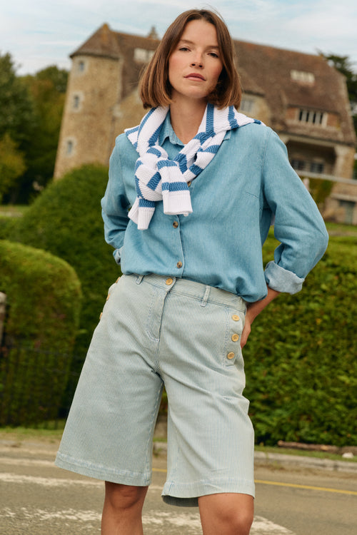 Striped bermuda shorts - cotton - Armor-lux - 1
