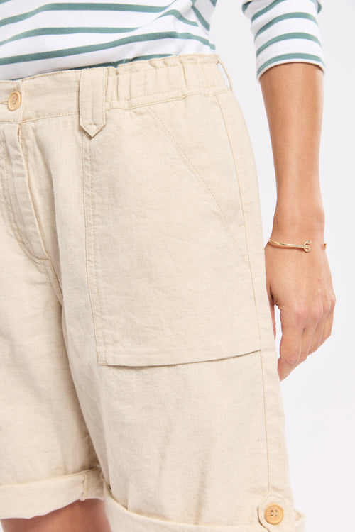 Bermuda taille élastique - coton et lin - Armor-lux - 2