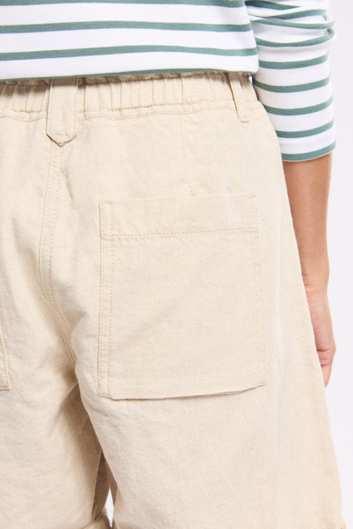 Bermuda taille élastique - coton et lin - Armor-lux - 4