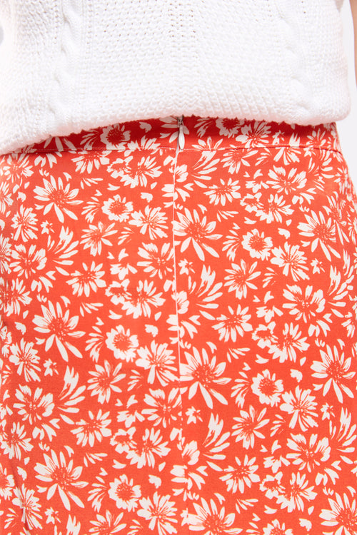 Langer Rock mit Blumenmuster – Cupro - Armor-lux - 4