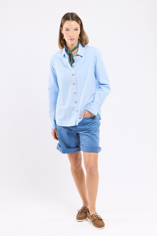 Heritage striped shirt - cotton and linen - Armor-lux - 3