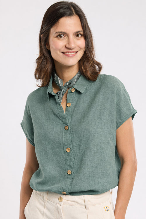 Boxy fit shirt - linen - Armor-lux - 1