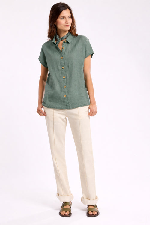 Boxy fit shirt - linen - Armor-lux - 2