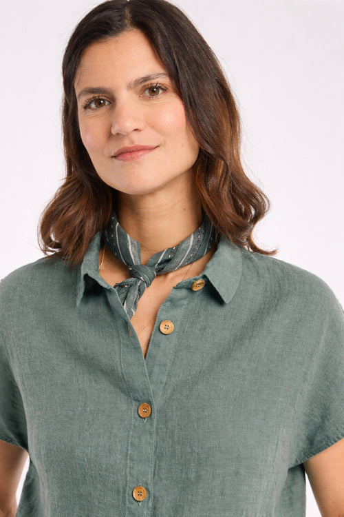 Boxy fit shirt - linen - Armor-lux - 3