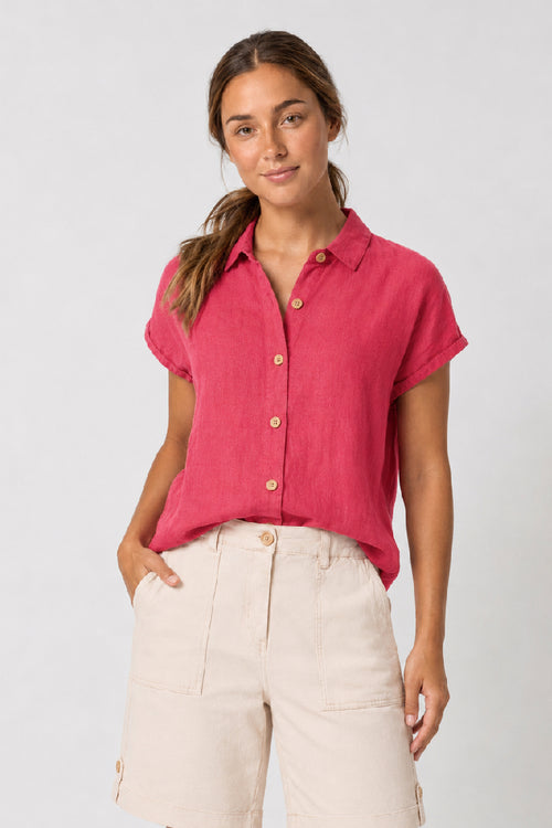 Chemise coupe boxy - lin - Armor-lux - 1