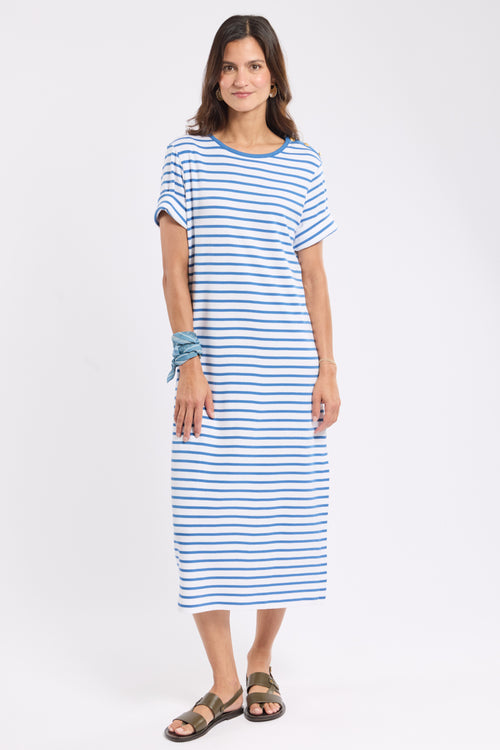 Long striped dress - thick cotton - Armor-lux - 1