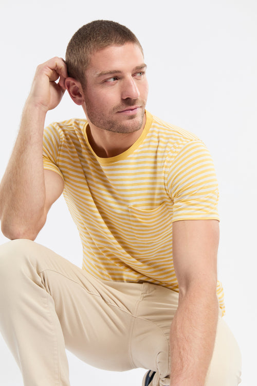 Heritage striped T-shirt - cotton and linen - Armor-lux - 1
