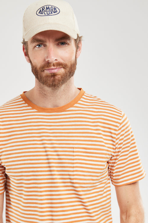 Heritage striped T-shirt - cotton and linen - Armor-lux - 1