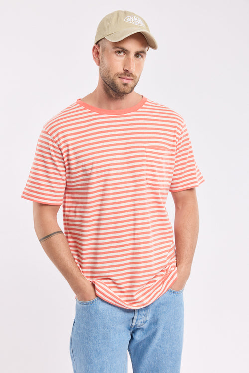 Striped T-shirt - cotton and linen - Armor-lux - 1