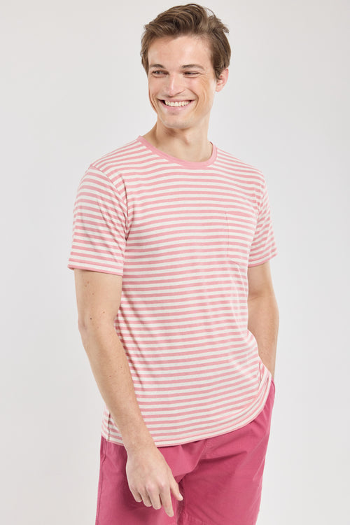 Striped T-shirt - cotton and linen - Armor-lux - 1