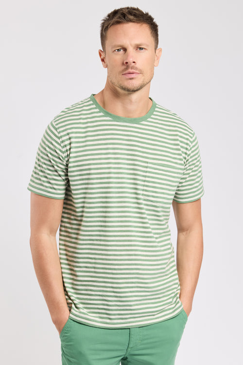 Striped T-shirt - cotton and linen - Armor-lux - 1