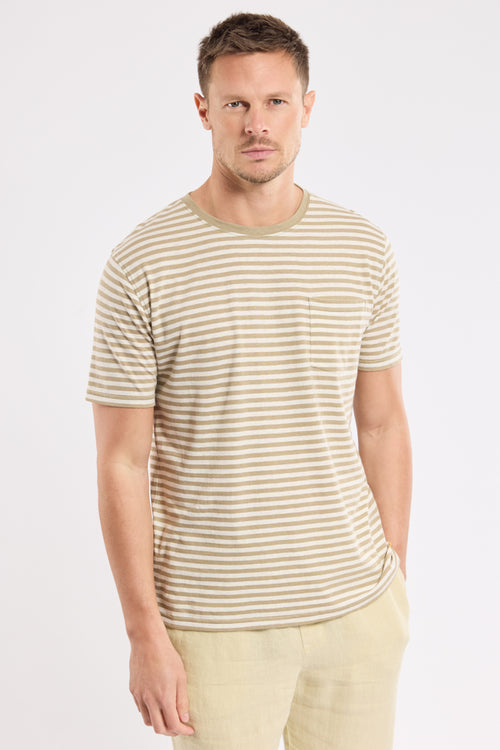 Gestreiftes T-Shirt – Baumwolle und Leinen - Armor-lux - 4