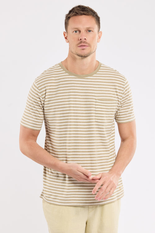 T-shirt rayé - coton et lin - Armor-lux - 1