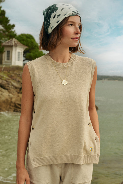 Débardeur en maille Heritage - coton - Armor-lux - 1