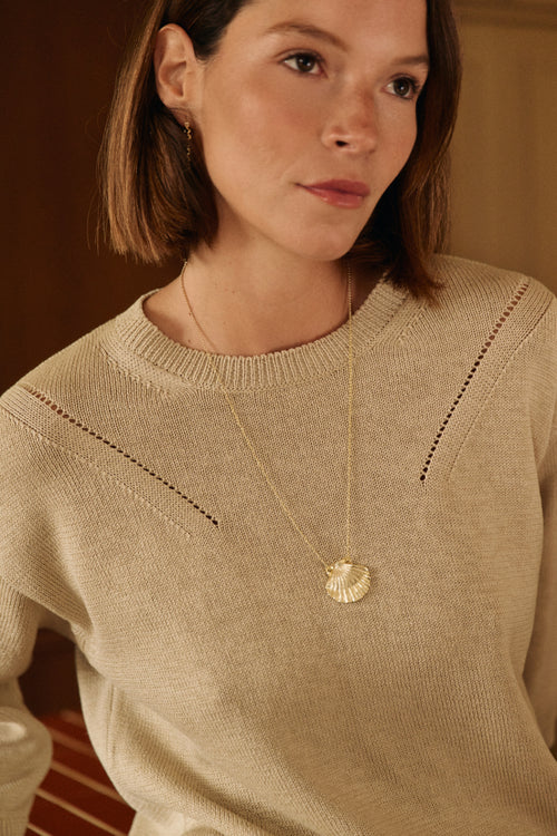 Pullover mit U-Boot-Ausschnitt Heritage – Baumwolle - Armor-lux - 1