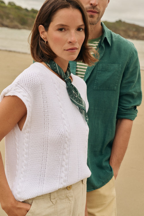 Pull sans manche - coton - Armor-lux - 1