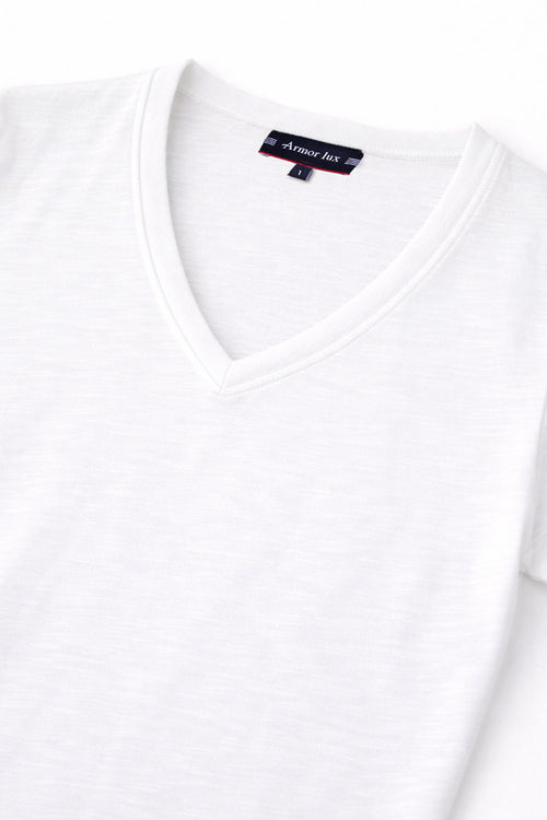 V-neck T-shirt - slub cotton - Armor-lux - 5