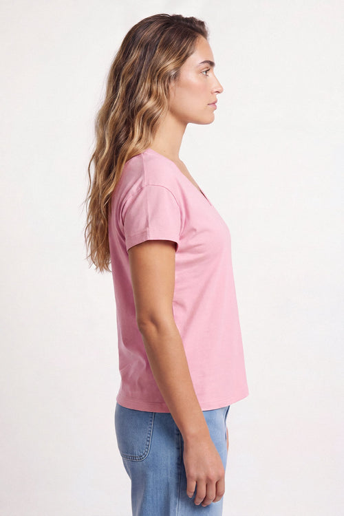 T-shirt col V - coton flammé - Armor-lux - 3