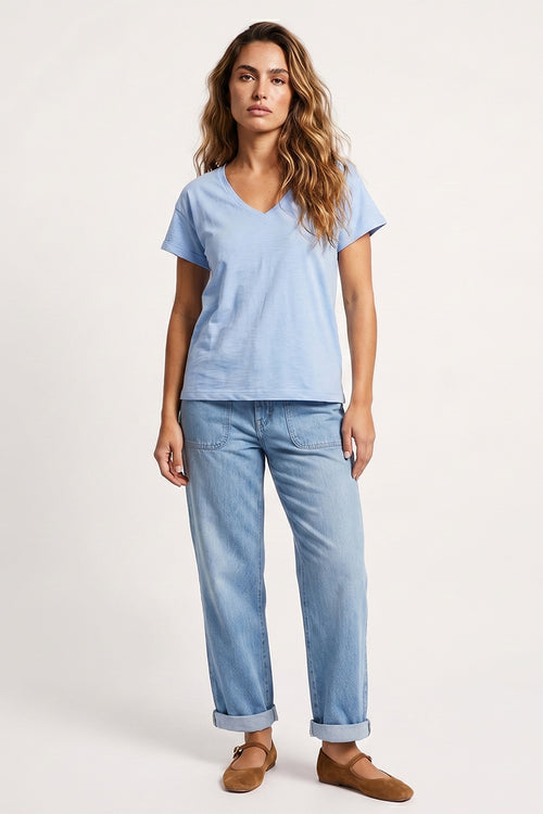 V-neck T-shirt - slub cotton - Armor-lux - 2