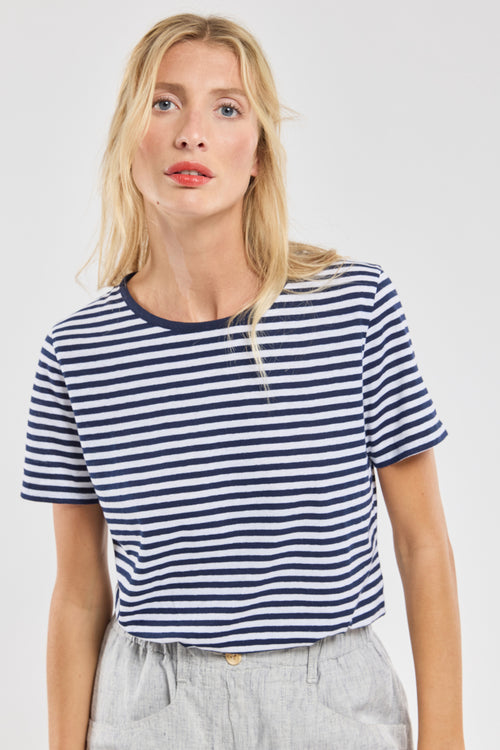 T-shirt rayé - coton et lin - Armor-lux - 1