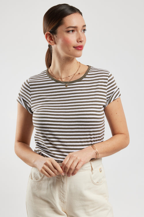 Gestreiftes T-Shirt – Baumwolle und Leinen - Armor-lux - 4