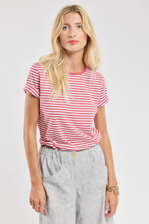 Striped T-shirt - cotton and linen - Armor-lux - 4