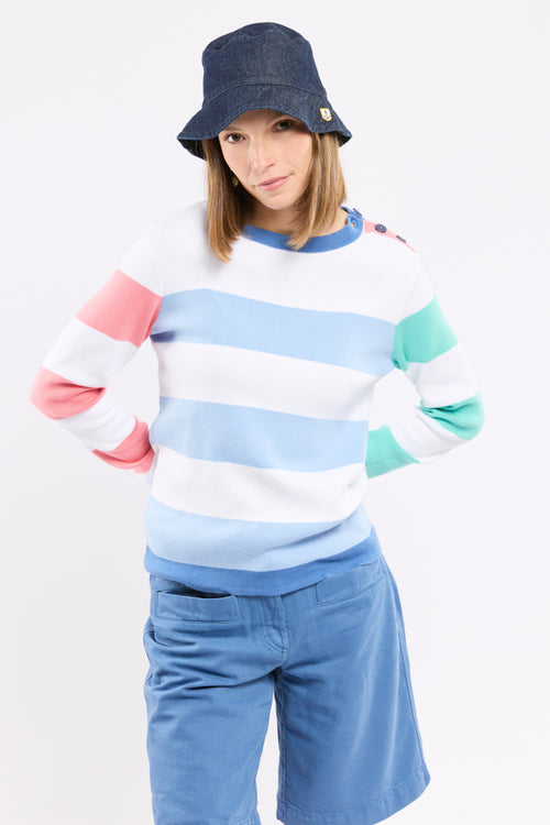 Pull marin tricolore - coton - Armor-lux - 1
