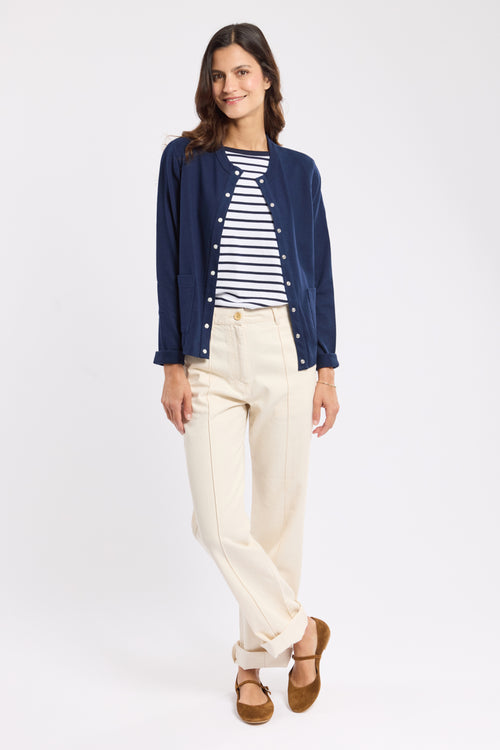 Cardigan boutonné - coton rustique - Armor-lux - 3