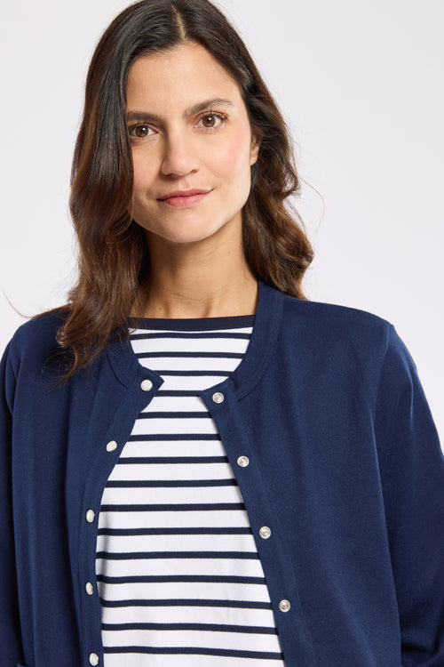 Cardigan boutonné - coton rustique - Armor-lux - 2