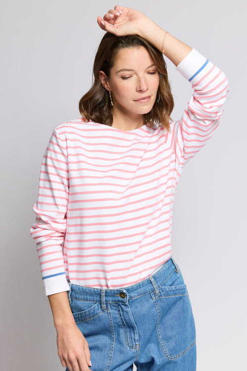 Marinière épaules boutonnées - coton épais - Armor-lux - 1