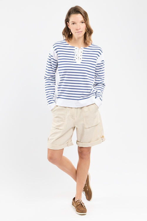 Marinière col lacé - coton épais - Armor-lux - 3